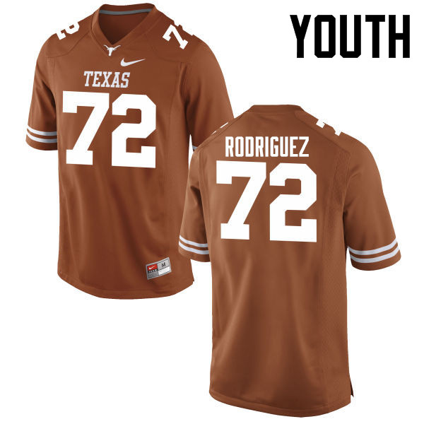 Youth #72 Elijah Rodriguez Texas Longhorns College Football Jerseys-Tex Orange